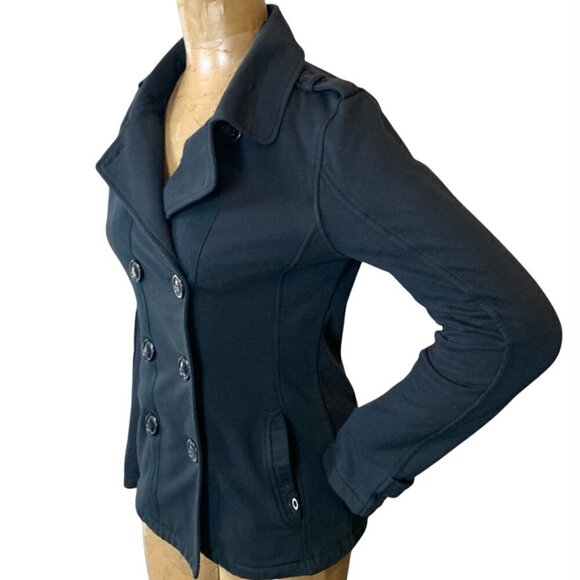 Oakley Double Breasted Jacket Stretch Cotton Blend Jacket Sz S Black #331C - Picture 4 of 10